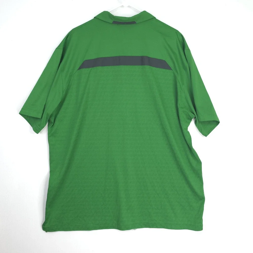 Nike Dri Fit University of North Texas UNT Mean Green Eagles Polo Shirt Mens 2XL